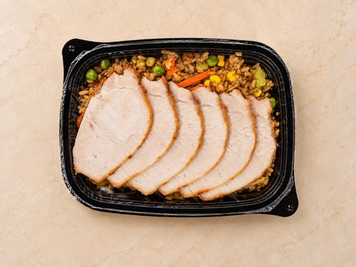 Arroz oriental con cerdo