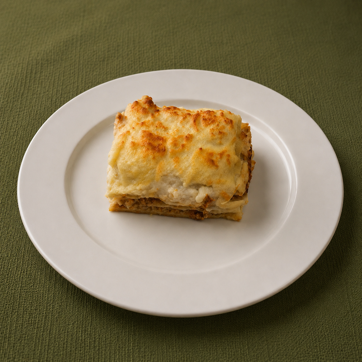 Lasaña de pollo y champiñones