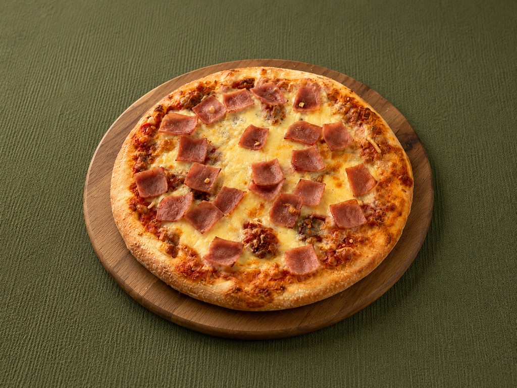 Pizza de jamón y queso