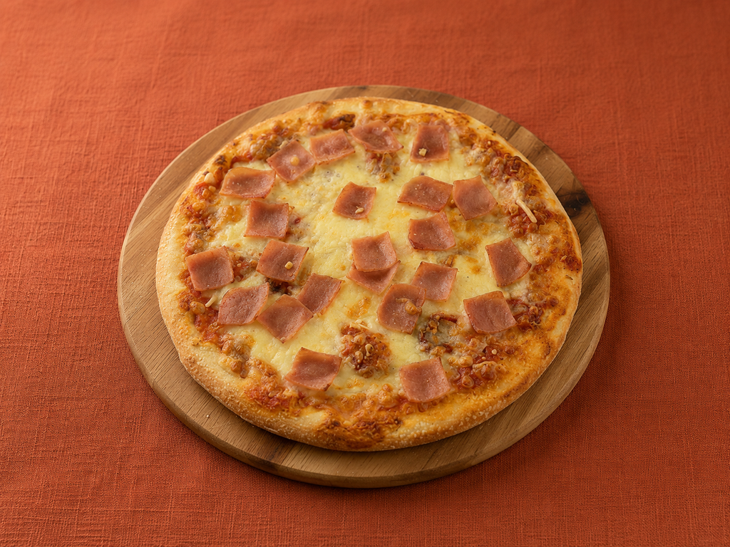 Pizza de jamón y queso