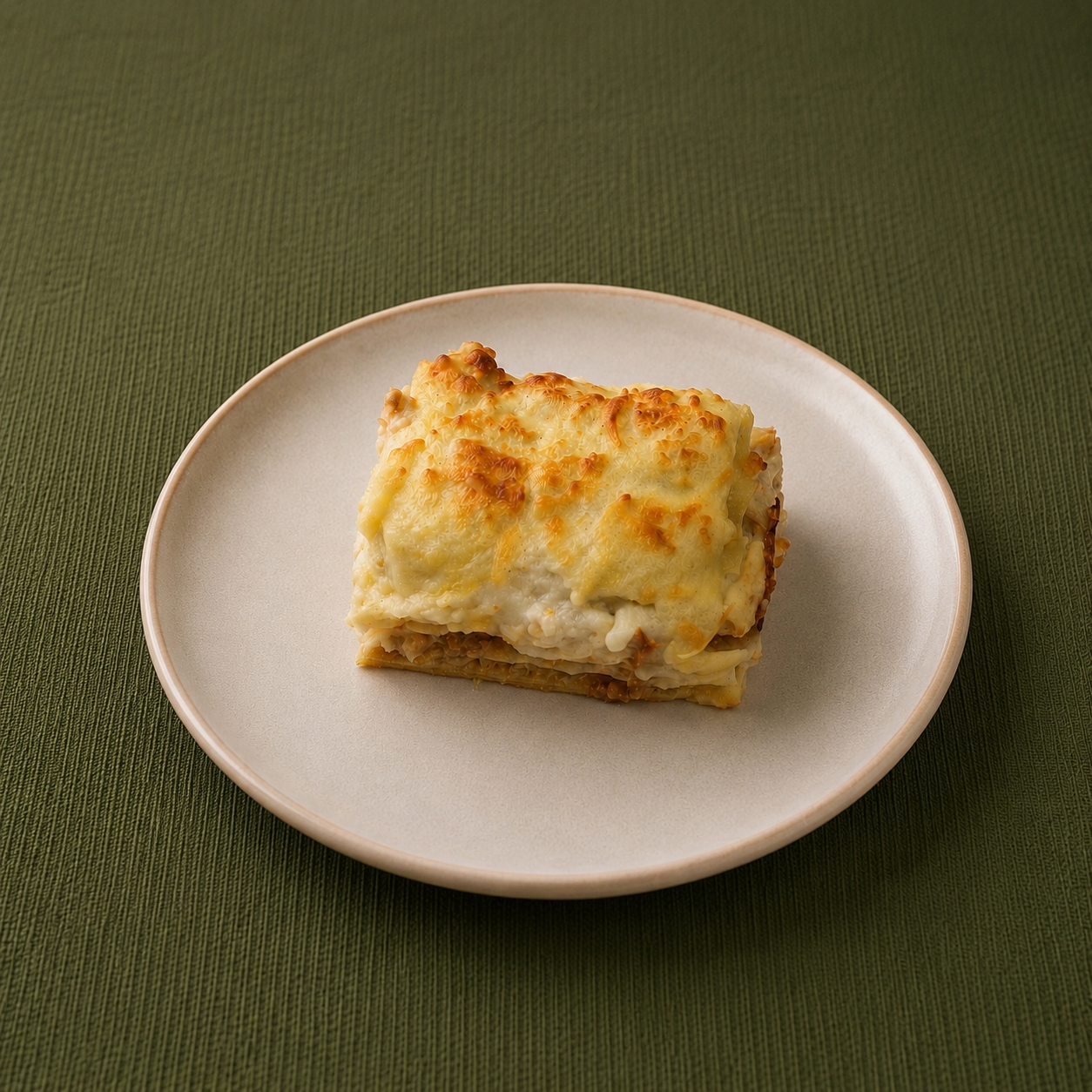 Lasaña de pollo y champiñones